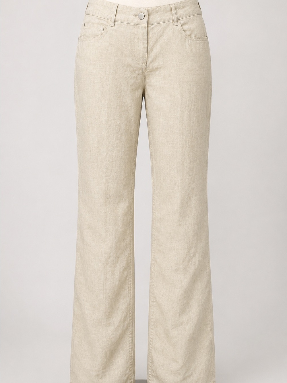 100% LinenFrench Connection Pants Beige Straight Leg Women’s Size 10